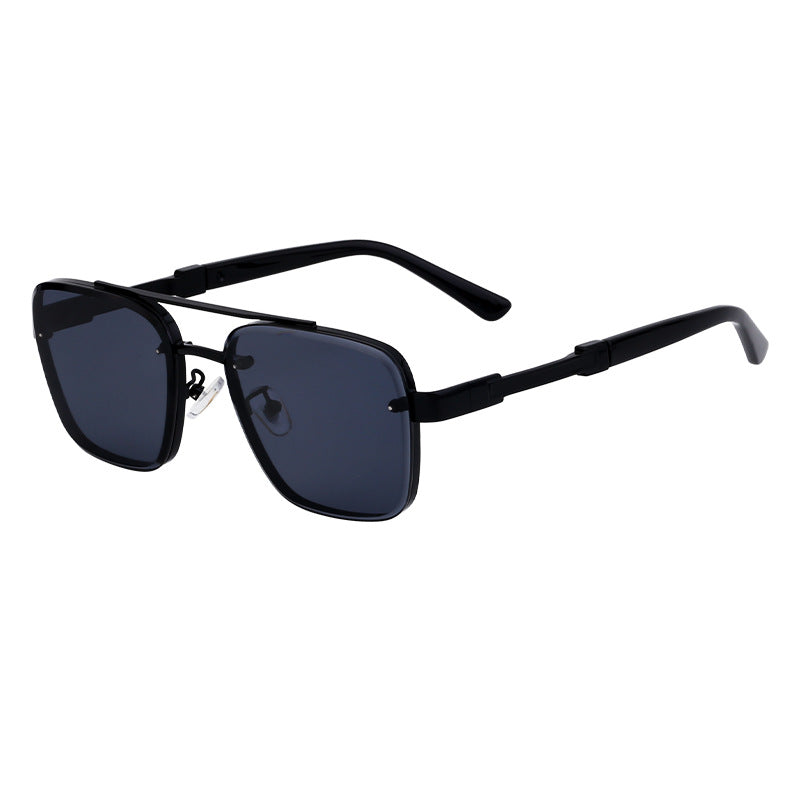 Lunettes de soleil homme monture carrée, vue de trois quarts