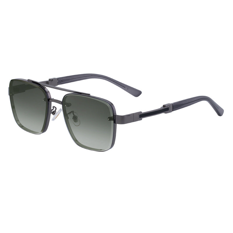 Lunettes de soleil homme en polycarbonate et alliage métallique