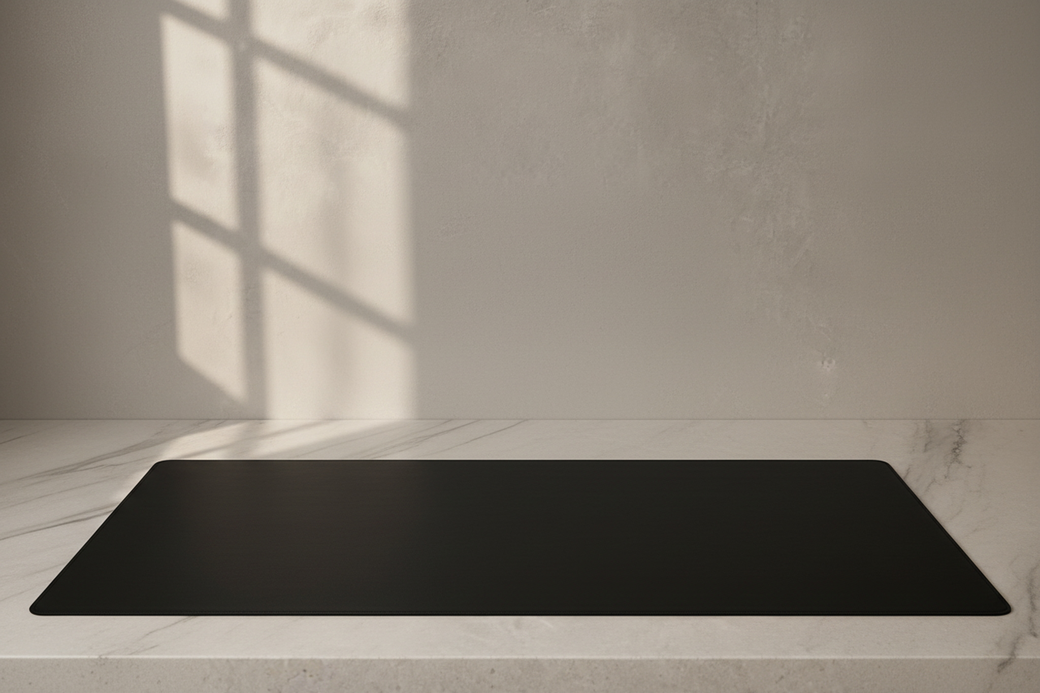 Sous-main de bureau en cuir noir 45 × 90 cm