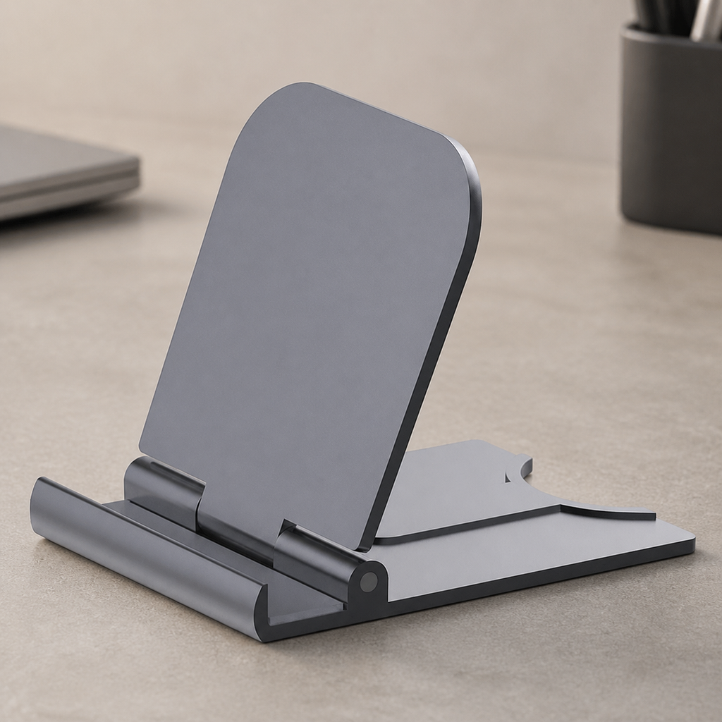 Support de bureau pliable en métal pour téléphone