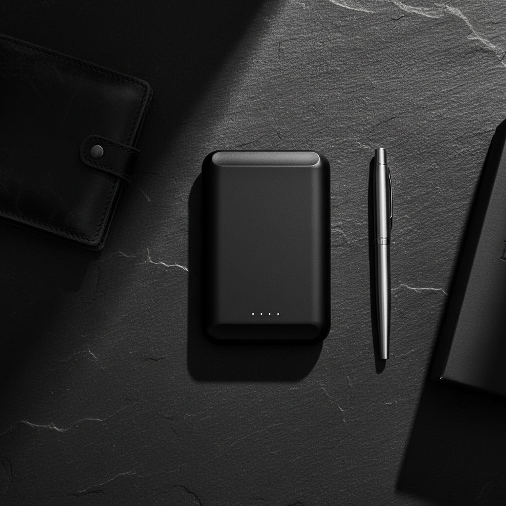 Batterie externe magnétique 5000 mAh noire à aimant N52